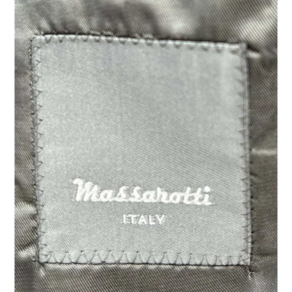 Massarotti Italy Men’s‎ Blazer Jacket 42R Gray Wool Blend Two Button Suit Coat